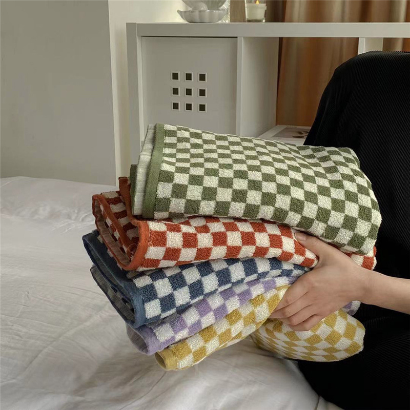 Retro Checkerboard Plaid Long- - Cloth Face Mask Washable ulasan dan harga