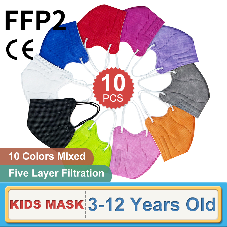 10PCS Children FFP2 Face Mask  - Kn95 Respirator Mask ulasan dan harga
