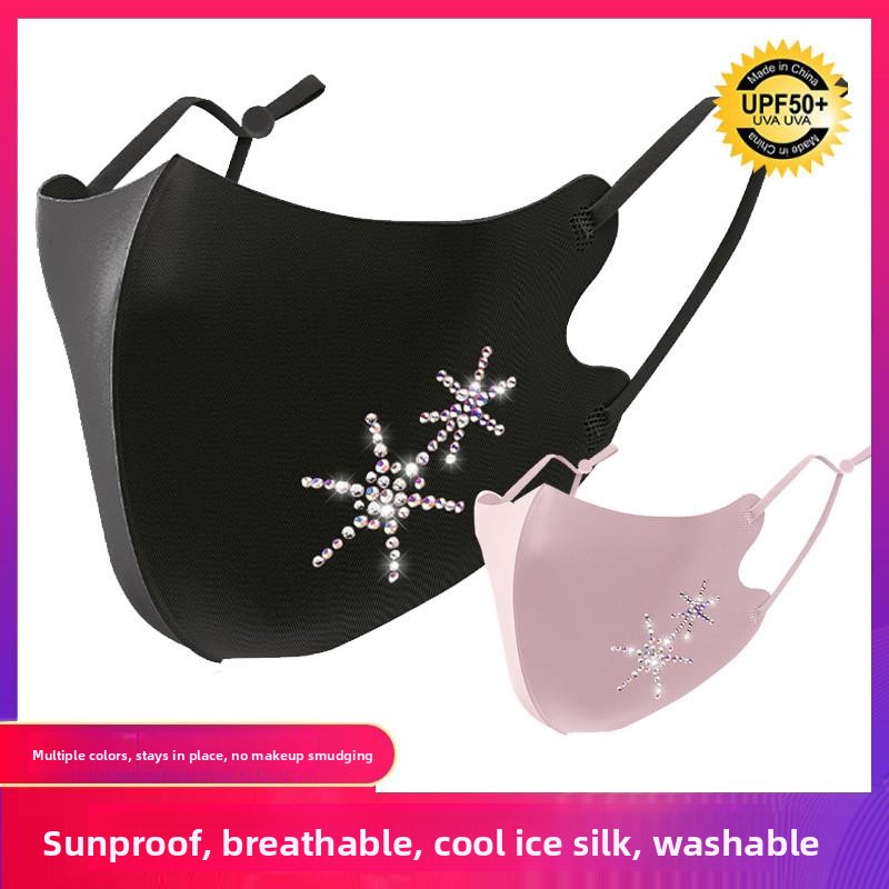 Women's Sparkling Rhinestone F - Cloth Face Mask Washable ulasan dan harga